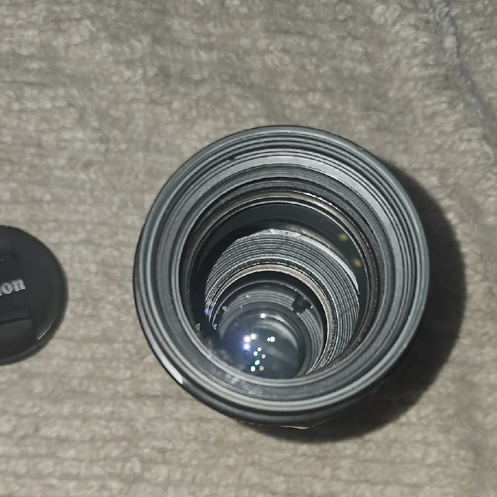 COPY - White and Black Camera Lens with Blue Pouch